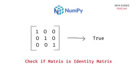 Numpy - Check If Matrix is an Identity Matrix - Data Science Parichay