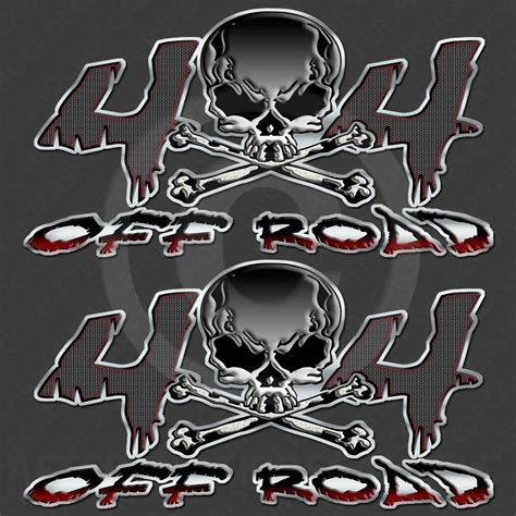 4x4 Big Head Skull Decals | Skull decal, Truck stickers, 4x4