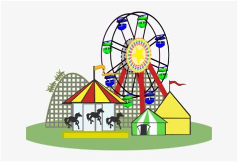 Ferris Wheel Clipart Transparent Background - Carnival Clipart Black ...