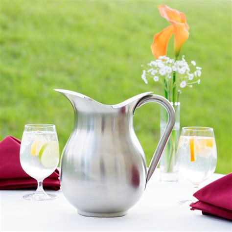 Vollrath 465312 3 Qt. Stainless Steel Water Pitcher