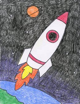 Easy How to Draw a Rocket Tutorial and Rocket Coloring Page | Rocket ...