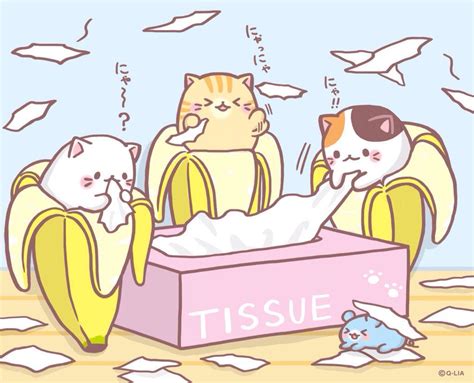 Bananya Bananacat on Twitter Gato Anime, Anime Chibi, Cute Animal Drawings, Kawaii Drawings ...