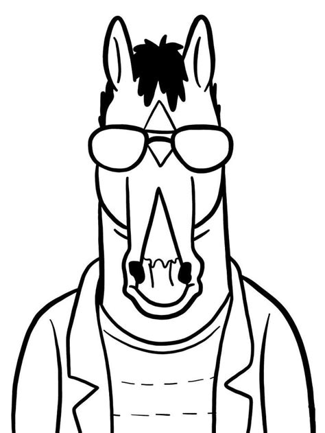 Cool BoJack Horseman coloring page - Download, Print or Color Online for Free