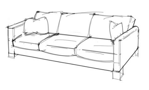 Sofa 2 | Drawing furniture, Interior design drawings, Interior design sketches