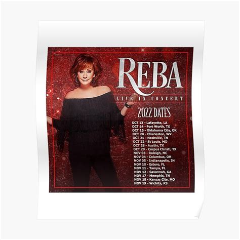 "Reba-Tour-2022---2023-Locations-and-Dates" Poster for Sale by ...