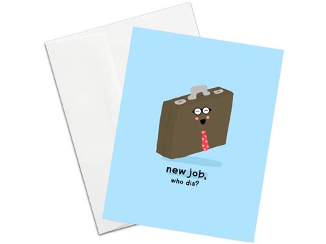 New Job Pun Card Funny New Job Card New Job Gift - Etsy