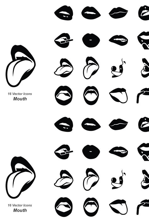 Mouth Vector Icons – MasterBundles