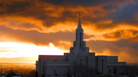 The Bountiful Utah Temple at Sunset