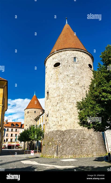 Yverdon-les-Bains Castle in the Canton of Vaud, Switzerland Stock Photo - Alamy