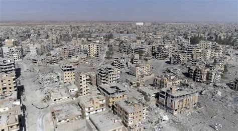 Drone video shows devastation in Raqqa, Syria - The Garden Island