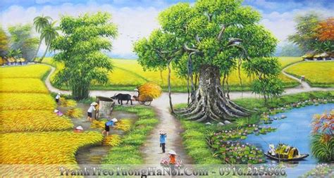 50 Tranh Quê Hương Đất Nước 3 Miền Bắc Trung Nam | Landscape paintings, Landscape, Scenery