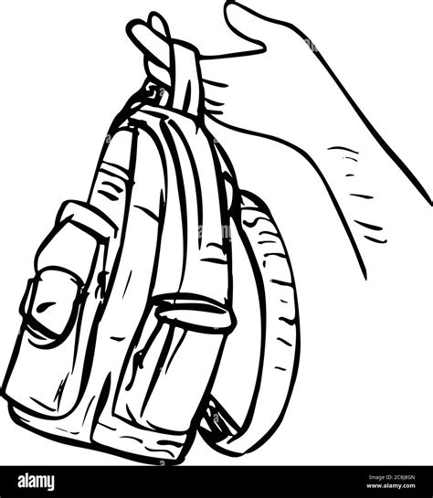 Backpack Black And White Clipart