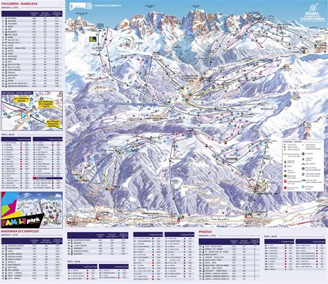 Folgarida and Madonna di Campiglio ski map