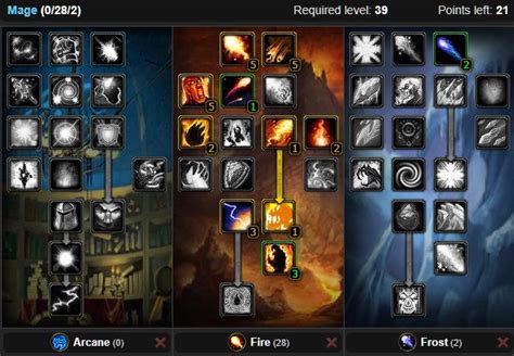 WoW Classic Fire Mage Leveling Talent Build from 1 to 60 (2023)