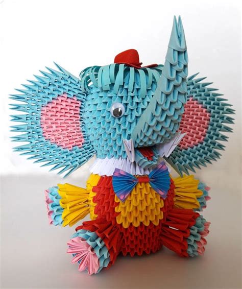 3d Origami Elephant - Etsy