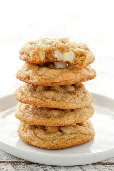 Soft and Chewy White Chocolate Macadamia Nut Cookies