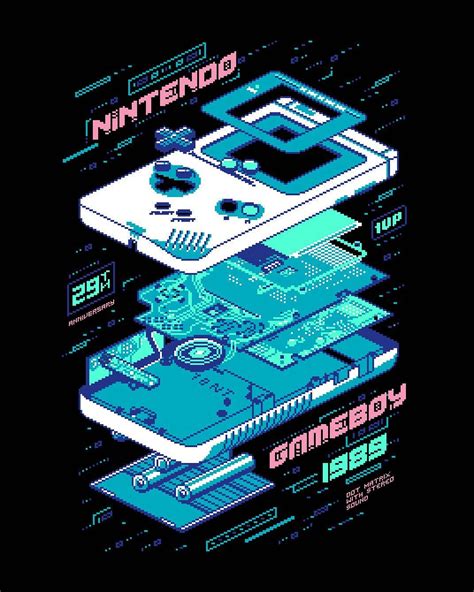 Nintendo Gameboy | Retro gaming art, Pixel art, Pixel art background