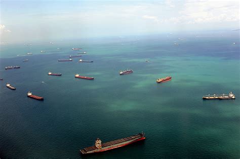 Ship Traffic Straits Of Malacca