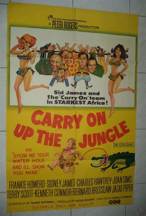 Carry on up the Jungle 1970 AUSTRALIAN One Sheet POSTER Renato Fratini Art Sid James - Etsy