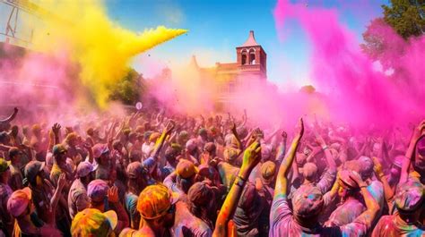 Premium AI Image | Holi celebration in Nepal or India