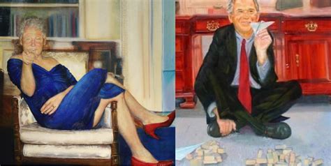 The story behind that bizarre painting of Bill Clinton in a dress