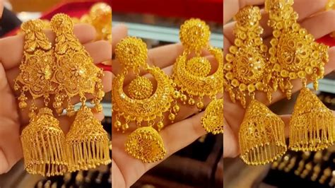 Bridal gold earrings collections|gold earrings design|gold jewellery ...