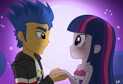 Equestria Girls: Flash Sentry x Twilight by bentomilk | All wallpapers | My Little Wallpaper ...