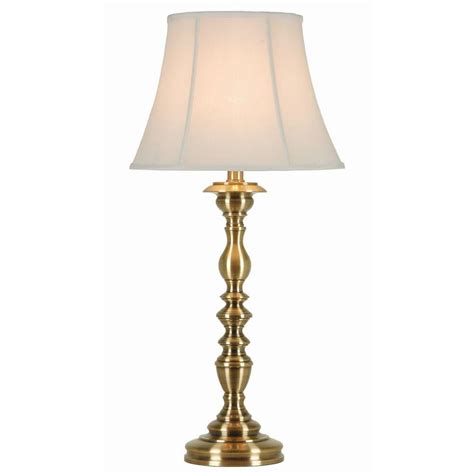 Fangio Lighting 33.25 in. Antique Brass Metal Table Lamp-1251 - The Home Depot