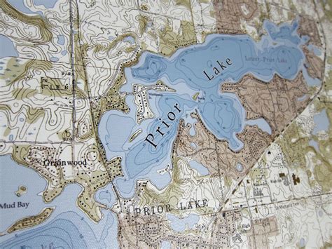 Prior Lake Canvas Lake Map standard Quality - Etsy