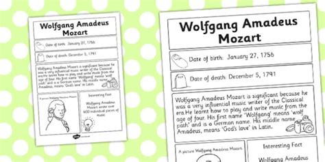 Facts about wolfgang amadeus mozart - canadabopqe