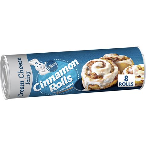 Pillsbury Cinnamon Rolls, Cinnabon Cinnamon Cream Cheese Icing, 8 ct, 12.4 oz - Walmart.com ...