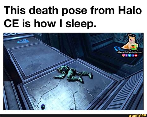 This death pose from Halo CE is how sleep. - iFunny