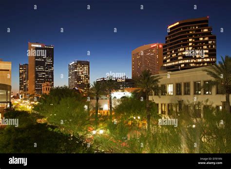 Phoenix arizona skyline night hi-res stock photography and images - Alamy