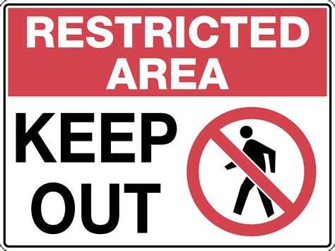 Restricted Area - Keep Out Sign