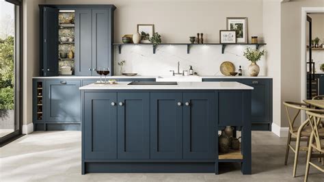 Chilcomb Marine Blue In Frame Kitchen | Kitchens | Howdens