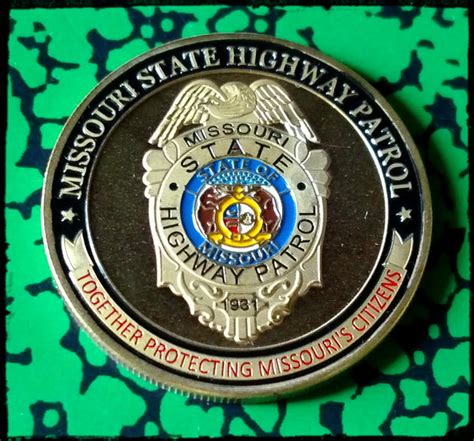 MISSOURI STATE POLICE DEPARTMENT #1282 COLORIZED ART ROUND – Vintage ...