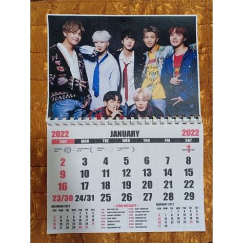 BTS 2022 Calendar A3 Size | Lazada PH