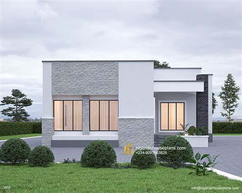 2 bedroom bungalow (Ref 2035) - NIGERIAN HOUSE PLANS