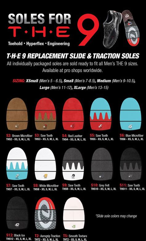 Dexter THE 9 Bowling Shoe Replacement Slide Sole S9 #9 Accessories