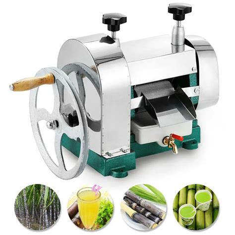 304ss 50kg/h Commercial Manual Sugarcane Juicer Sugar Cane Grind Press Machine Extractor ...