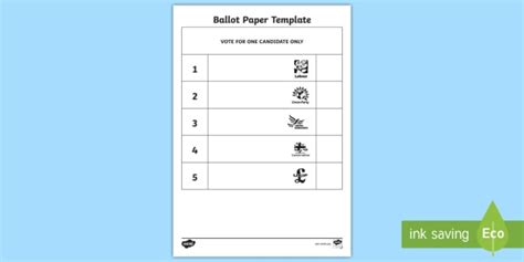 British Ballot Paper Template - Teaching Resource - Twinkl