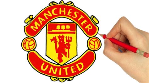 Man Utd Drawings : Manchester united logo how to draw drawing tutorial ...