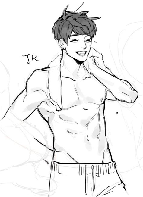 bts jungkook fanart | Drawing poses, Art poses, Anime poses reference