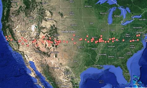 Map Of United States 37th Parallel - Direct Map