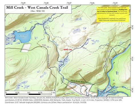 Map: Mill Creek – West Canada Creek Trail - Andy Arthur.org