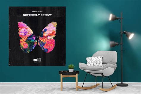 Travis Scott Butterfly Effect Album Music – Poster - Canvas Print ...