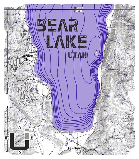 Bear Lake Utah Map Shirt | Etsy