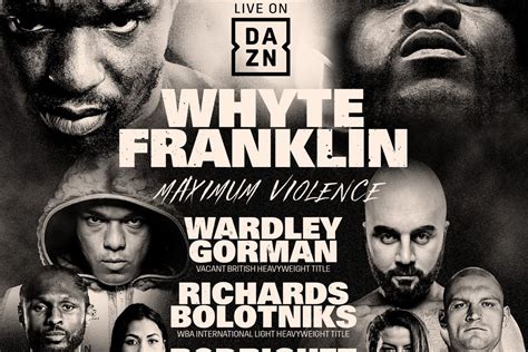 Dillian Whyte vs Jermaine Franklin official for November 26 - Bad Left Hook