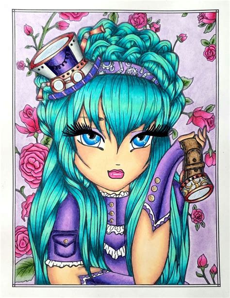 📚Steampunk Darlings 🖍Prismacolor Premiers, TouchNew markers, PanPastel ...