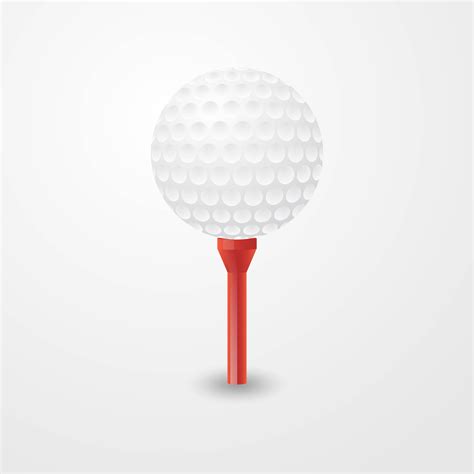 Golf ball on a red tee 1265759 Vector Art at Vecteezy